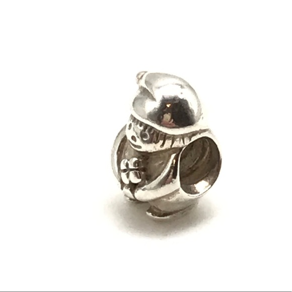 Pandora Retired Little Boy Child Holding Flower Charm - Picture 2 of 4